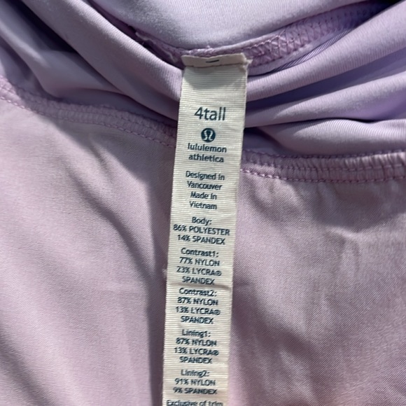 RARE Lululemon run pace setter tennis skirt pretty purple 4 tall - Picture 6 of 9
